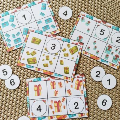 Le loto des cadeaux de 1 à 6