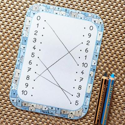 Carte à relier - Compléments à 10 -