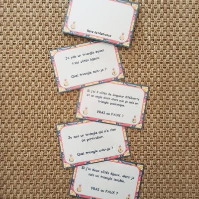 Cartes devinettes - Triangle -