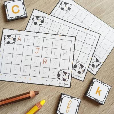 Les cartes à tracer des lettres